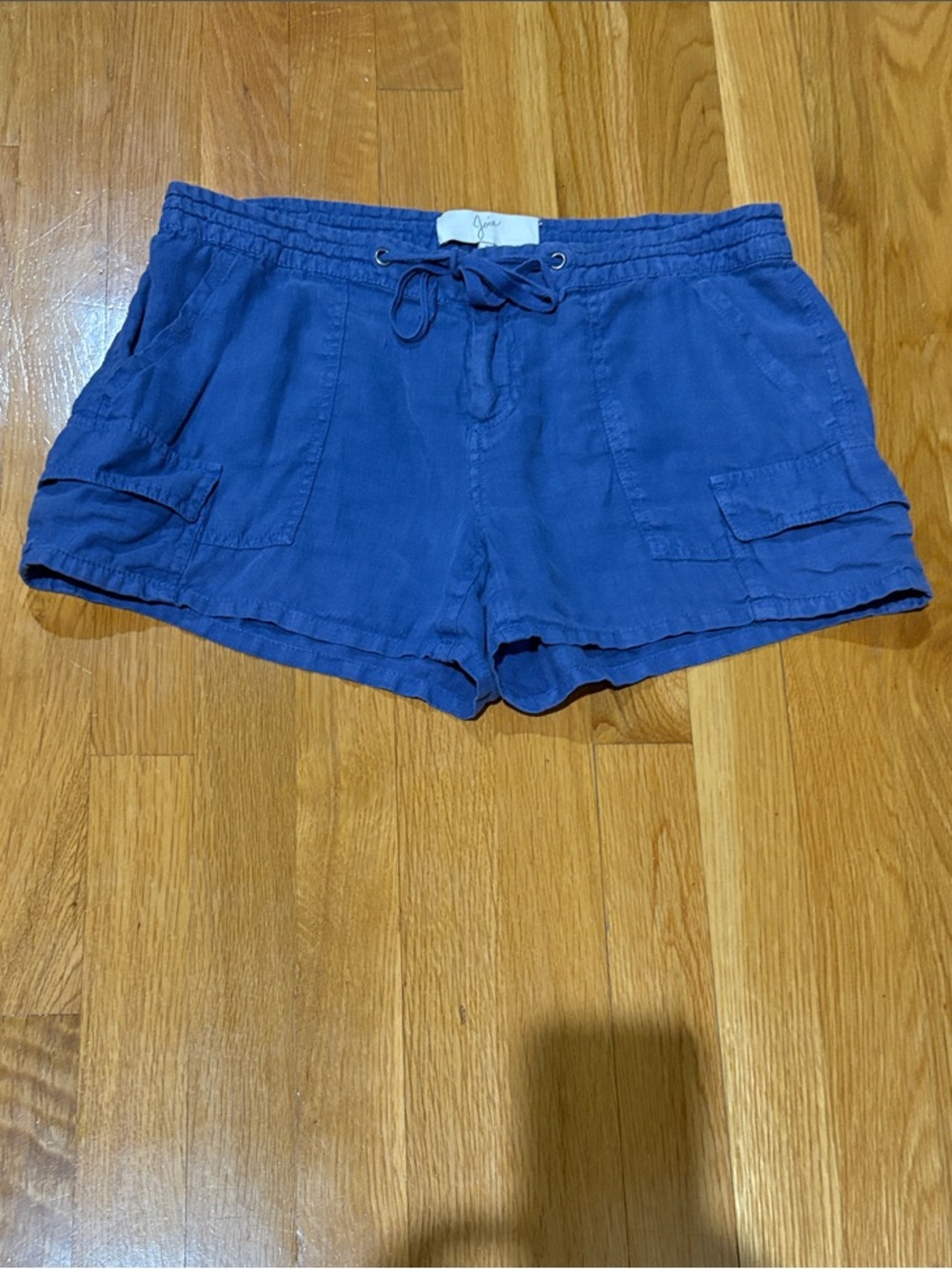 Joie Blue Drawstring Utility Shorts Size 6 Casual Summer